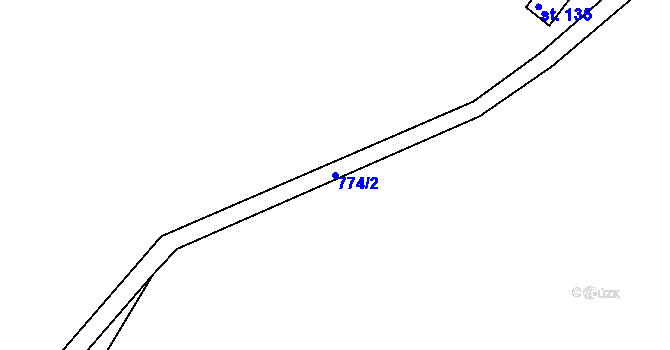 Parcela st. 774/2 v KÚ Nové Hrady u Skutče, Katastrální mapa