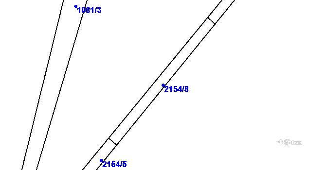 Parcela st. 2154/8 v KÚ Nové Losiny, Katastrální mapa