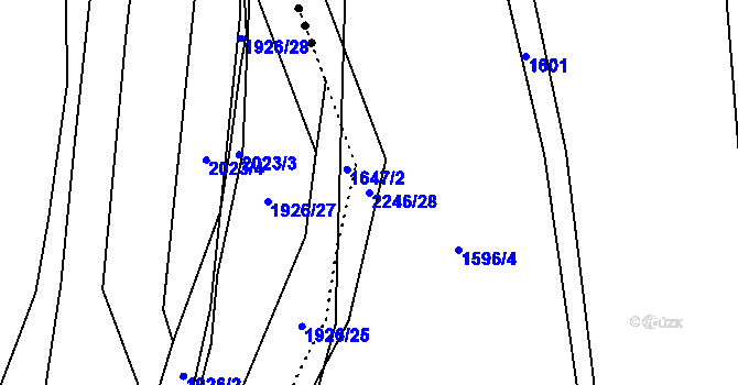 Parcela st. 2246/28 v KÚ Nové Losiny, Katastrální mapa