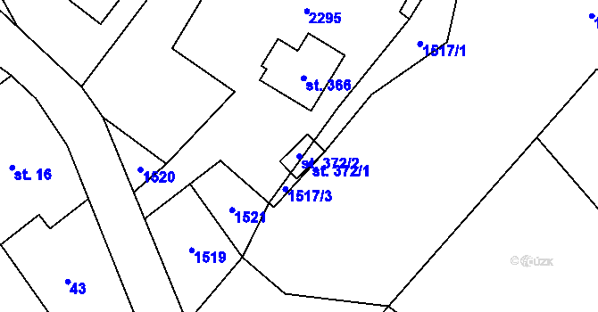 Parcela st. 372/2 v KÚ Nové Losiny, Katastrální mapa