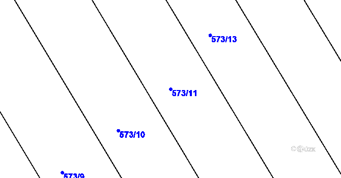 Parcela st. 573/11 v KÚ Nové Město nad Cidlinou, Katastrální mapa