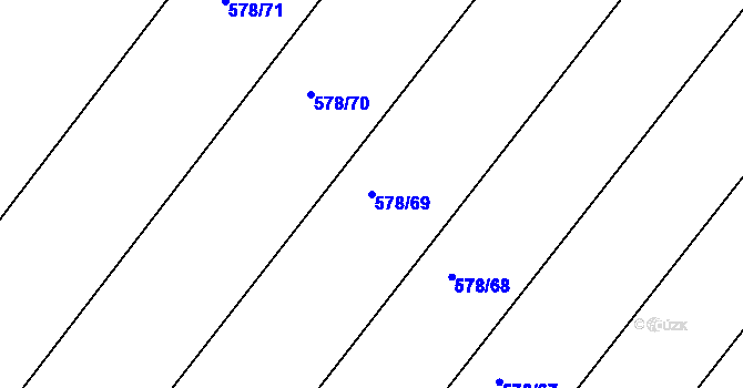Parcela st. 578/69 v KÚ Nové Město nad Cidlinou, Katastrální mapa