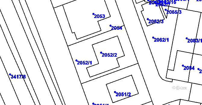 Parcela st. 2052/2 v KÚ Nové Město na Moravě, Katastrální mapa