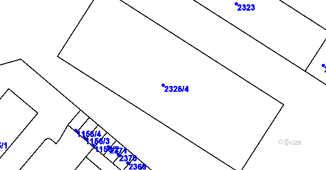 Parcela st. 2326/4 v KÚ Nové Město na Moravě, Katastrální mapa