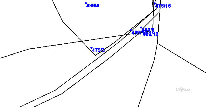 Parcela st. 475/11 v KÚ Pohledec, Katastrální mapa