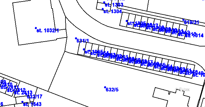Parcela st. 1062 v KÚ Nové Město nad Metují, Katastrální mapa