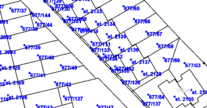 Parcela st. 677/112 v KÚ Nové Město nad Metují, Katastrální mapa