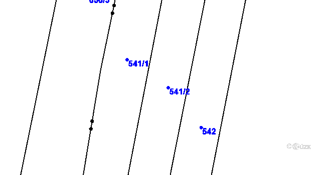 Parcela st. 541/2 v KÚ Nové Město nad Metují, Katastrální mapa