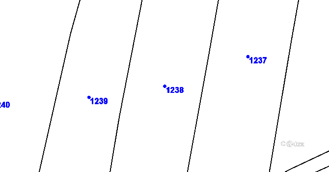 Parcela st. 1238 v KÚ Nové Město nad Metují, Katastrální mapa