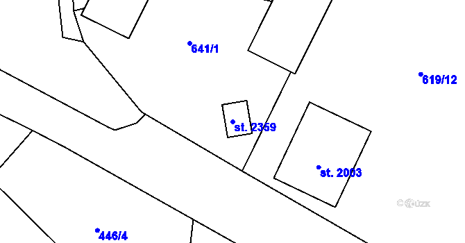 Parcela st. 2359 v KÚ Nové Město nad Metují, Katastrální mapa