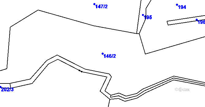 Parcela st. 146/2 v KÚ Hajniště pod Smrkem, Katastrální mapa