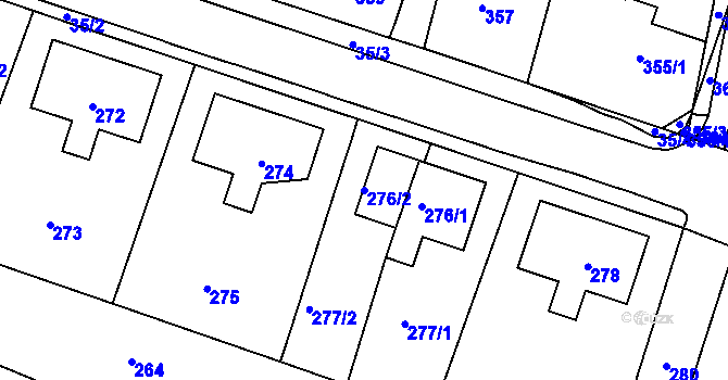 Parcela st. 276/2 v KÚ Hajniště pod Smrkem, Katastrální mapa