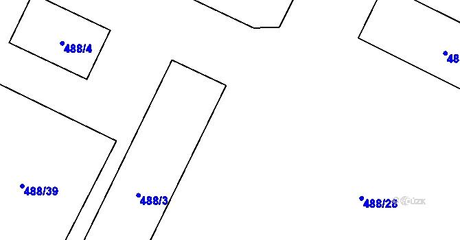 Parcela st. 488/21 v KÚ Hajniště pod Smrkem, Katastrální mapa