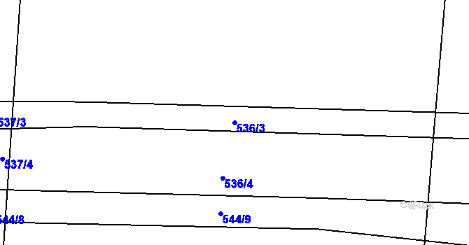 Parcela st. 536/3 v KÚ Hajniště pod Smrkem, Katastrální mapa