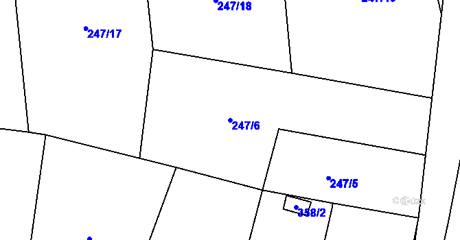 Parcela st. 247/6 v KÚ Hajniště pod Smrkem, Katastrální mapa