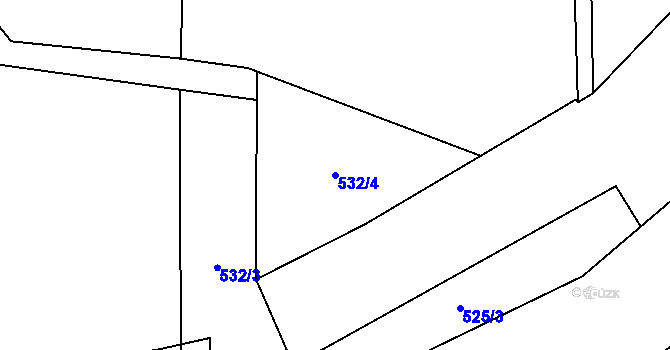 Parcela st. 532/4 v KÚ Hajniště pod Smrkem, Katastrální mapa