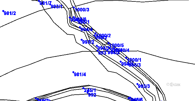 Parcela st. 893 v KÚ Ludvíkov pod Smrkem, Katastrální mapa
