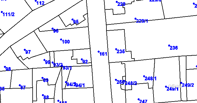 Parcela st. 161 v KÚ Nové Město pod Smrkem, Katastrální mapa