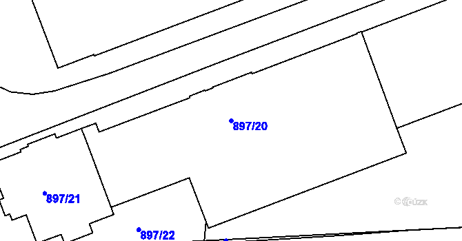 Parcela st. 897/20 v KÚ Nové Město pod Smrkem, Katastrální mapa