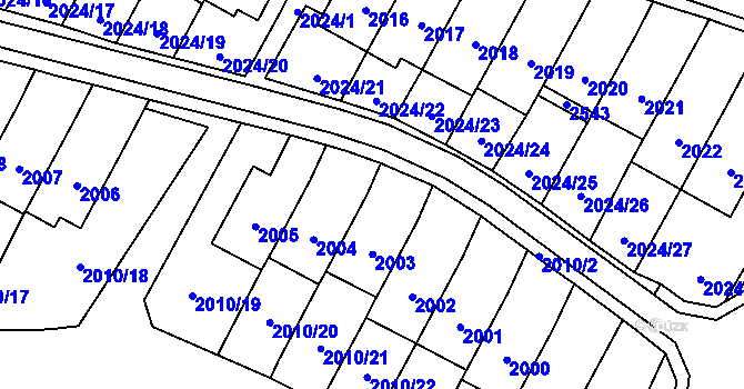 Parcela st. 2010/9 v KÚ Nové Město pod Smrkem, Katastrální mapa