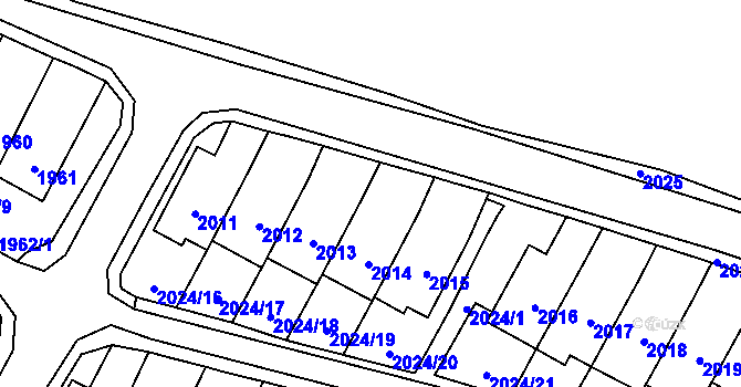 Parcela st. 2024/6 v KÚ Nové Město pod Smrkem, Katastrální mapa