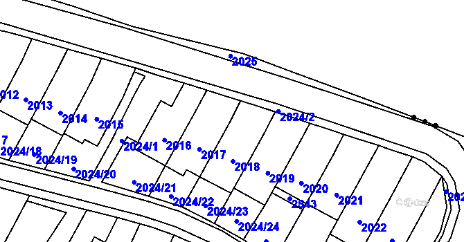 Parcela st. 2024/10 v KÚ Nové Město pod Smrkem, Katastrální mapa