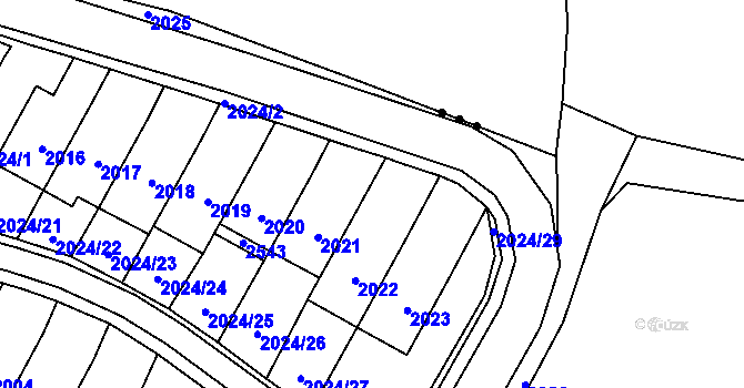 Parcela st. 2024/14 v KÚ Nové Město pod Smrkem, Katastrální mapa