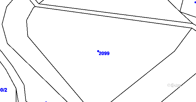 Parcela st. 2099 v KÚ Nové Město pod Smrkem, Katastrální mapa