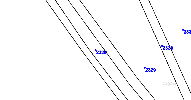 Parcela st. 2328 v KÚ Nové Město pod Smrkem, Katastrální mapa