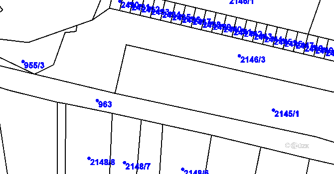 Parcela st. 2488 v KÚ Nové Město pod Smrkem, Katastrální mapa