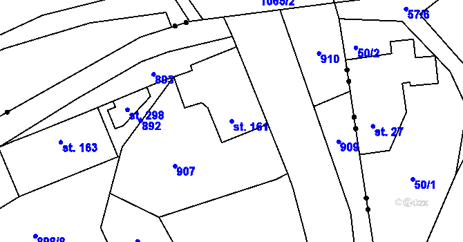 Parcela st. 161 v KÚ Nové Ouholice, Katastrální mapa