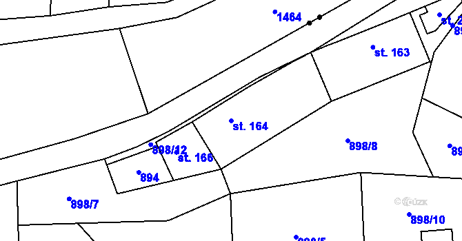 Parcela st. 164 v KÚ Nové Ouholice, Katastrální mapa