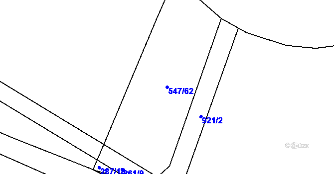 Parcela st. 547/62 v KÚ Nové Ouholice, Katastrální mapa