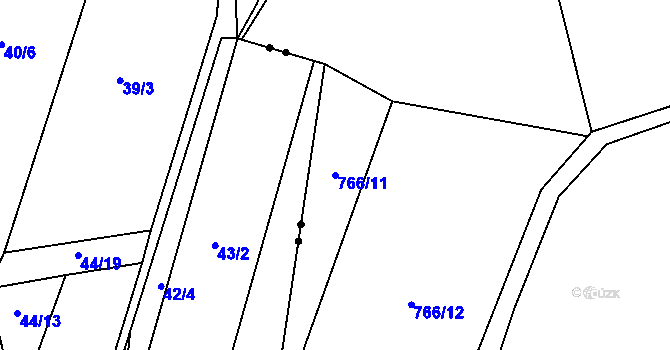 Parcela st. 766/11 v KÚ Nové Ouholice, Katastrální mapa