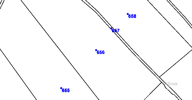 Parcela st. 656 v KÚ Nové Sady, Katastrální mapa
