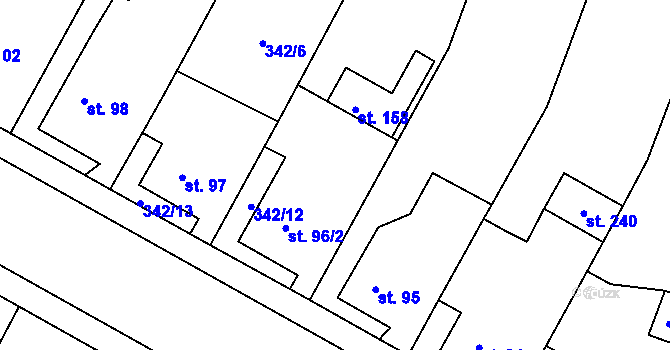 Parcela st. 664 v KÚ Nové Sedlice, Katastrální mapa