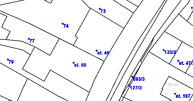 Parcela st. 46 v KÚ Nové Sedlice, Katastrální mapa