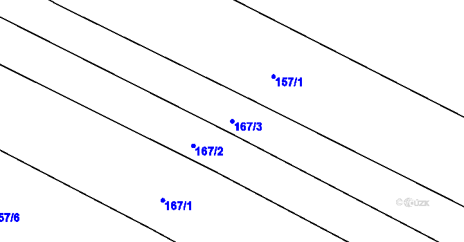 Parcela st. 167/3 v KÚ Nové Sedlice, Katastrální mapa
