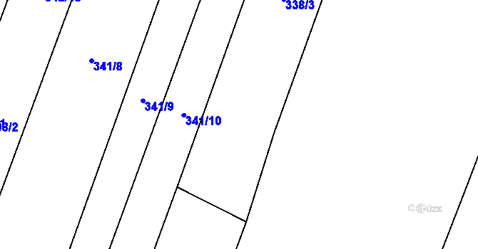 Parcela st. 338/3 v KÚ Nové Sedlice, Katastrální mapa