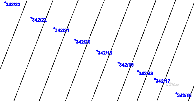 Parcela st. 342/19 v KÚ Nové Sedlice, Katastrální mapa