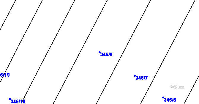 Parcela st. 346/8 v KÚ Nové Sedlice, Katastrální mapa