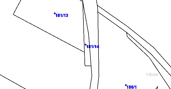 Parcela st. 181/14 v KÚ Nové Sedlice, Katastrální mapa