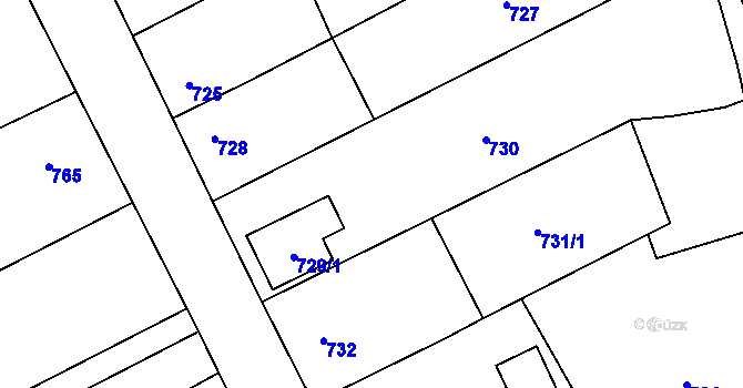 Parcela st. 729/2 v KÚ Nové Sedlo u Lokte, Katastrální mapa