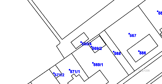 Parcela st. 550/4 v KÚ Nové Sedlo u Lokte, Katastrální mapa