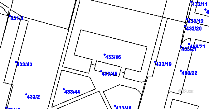 Parcela st. 433/16 v KÚ Nové Sedlo u Lokte, Katastrální mapa