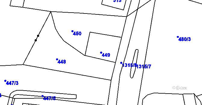 Parcela st. 449 v KÚ Nové Sedlo u Lokte, Katastrální mapa