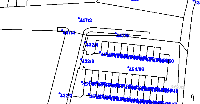 Parcela st. 451/51 v KÚ Nové Sedlo u Lokte, Katastrální mapa