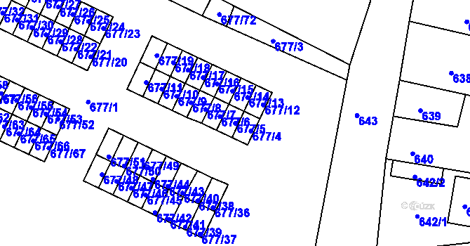 Parcela st. 677/5 v KÚ Nové Sedlo u Lokte, Katastrální mapa