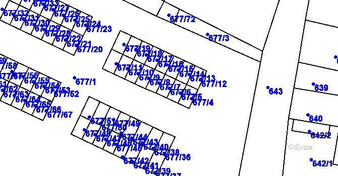 Parcela st. 677/6 v KÚ Nové Sedlo u Lokte, Katastrální mapa