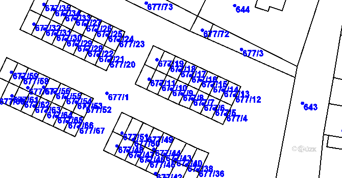 Parcela st. 677/9 v KÚ Nové Sedlo u Lokte, Katastrální mapa